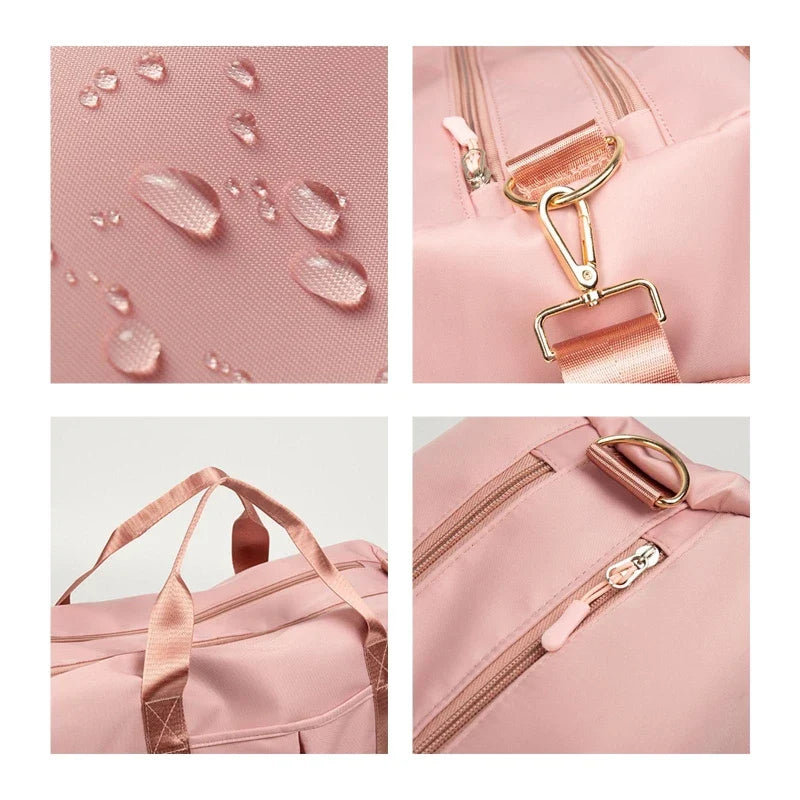 Stride Chic: Women's Gym Bag w/Shoe Spot