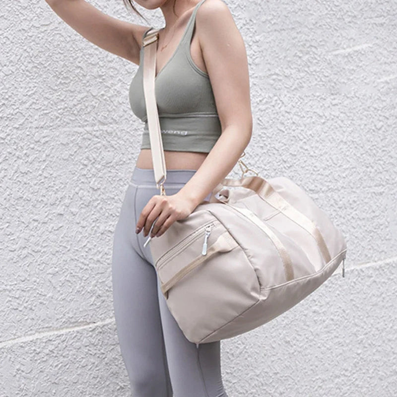 Stride Chic: Women's Gym Bag w/Shoe Spot
