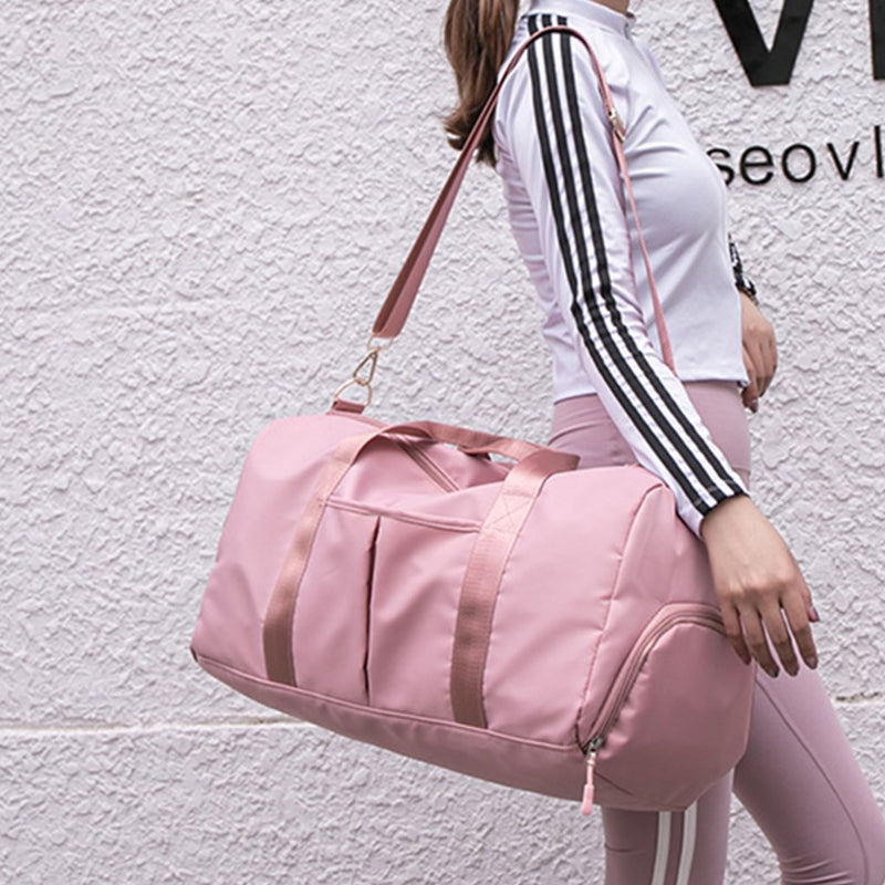 Stride Chic: Women's Gym Bag w/Shoe Spot